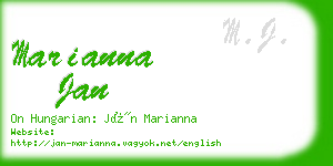 marianna jan business card